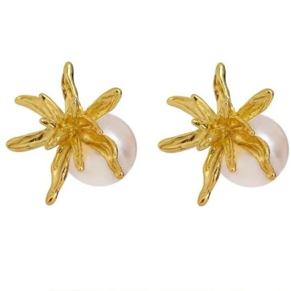 Flower earrings #1479 - Picture 2 of 4